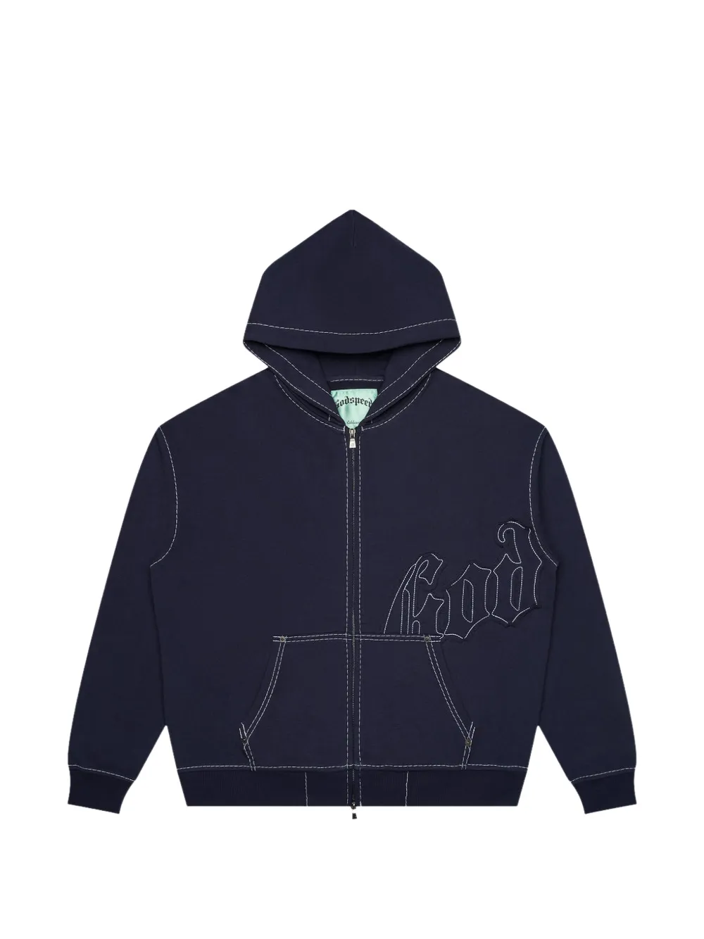 GODSPEED OG Logo zip-up hoodie - Blu