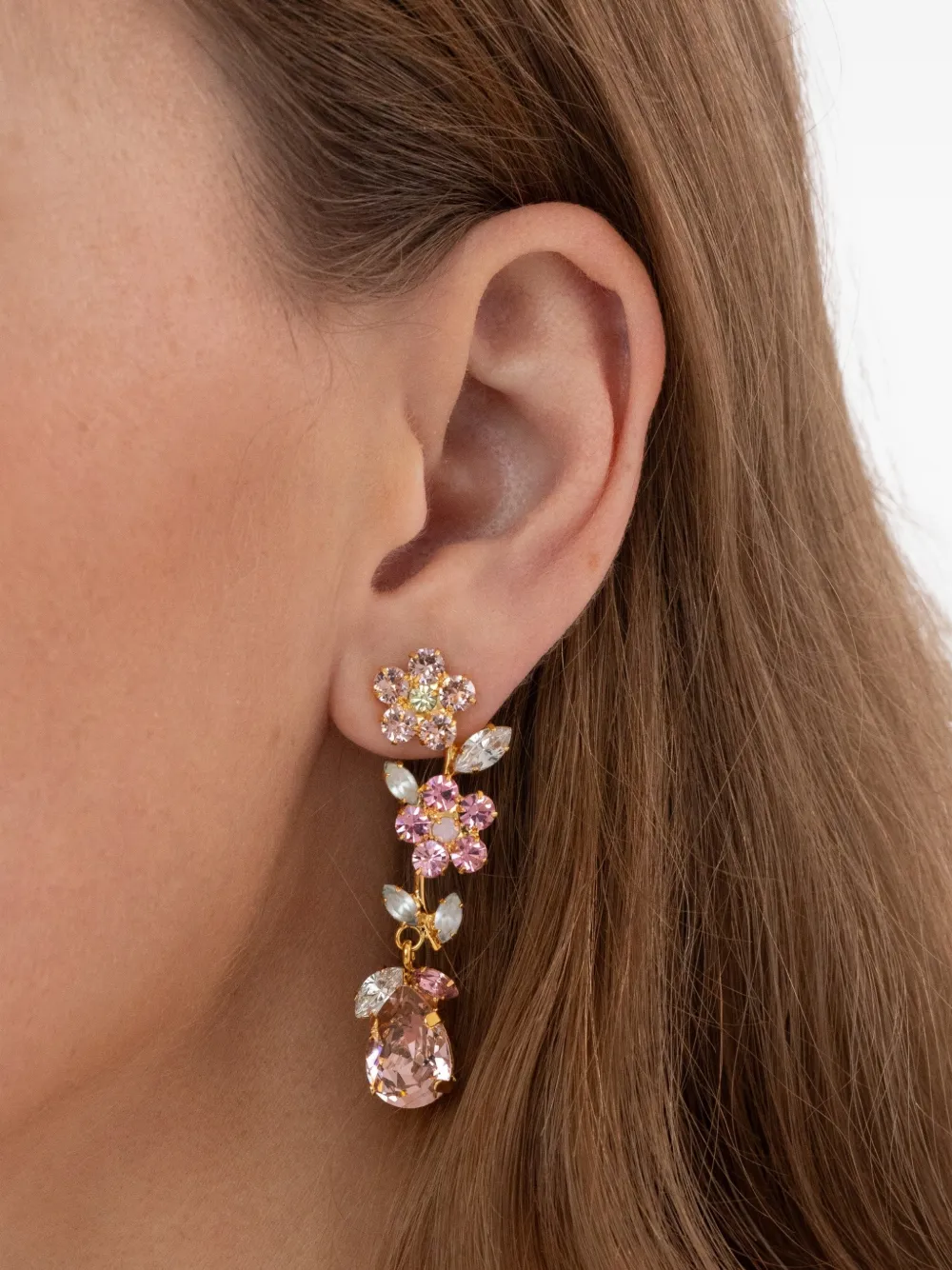 Jennifer Behr Freesia floral-motif Drop Earrings | Gold | FARFETCH