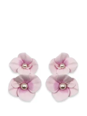 Jennifer Behr Aylani floral-motif Earrings | Pink | FARFETCH ZA