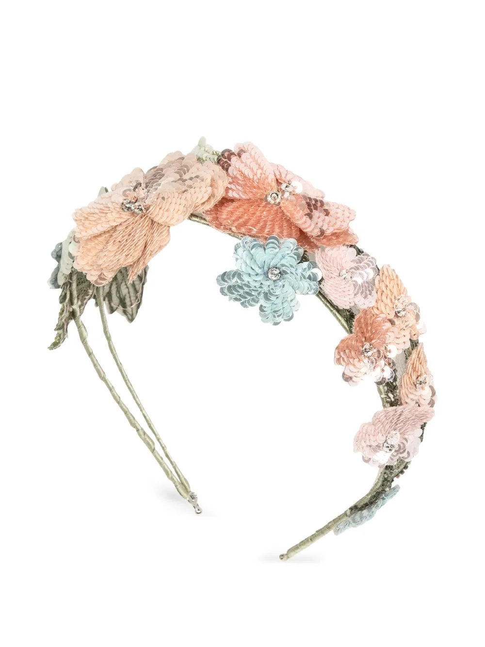 Jennifer Behr Milani floral-appliqué headband - Rosa