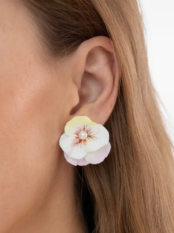 Jennifer Behr Viletta flower-shaped Earrings | White | FARFETCH