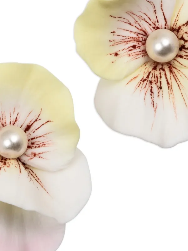 Jennifer Behr Viletta flower-shaped Earrings | White | FARFETCH