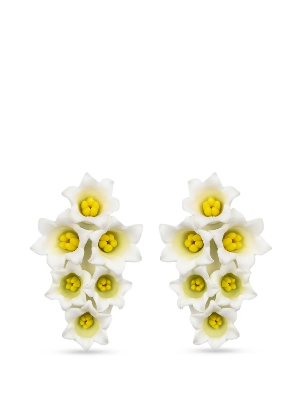Jennifer Behr Val floral-motif earrings - Bianco