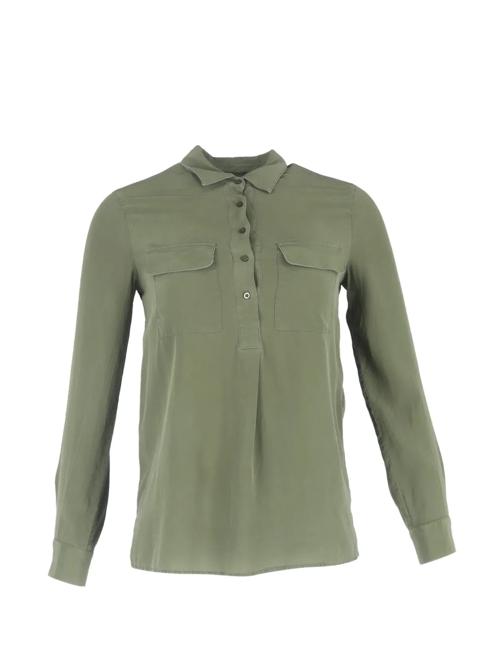 Maje half-buttoned pocket blouse - Verde
