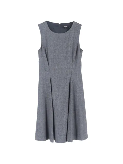 Theory vestido de tweed acampanado sin mangas