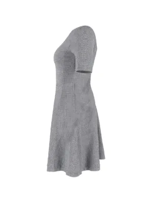 Theory Tweed Sleeveless Flared Dress | Grey | FARFETCH ID