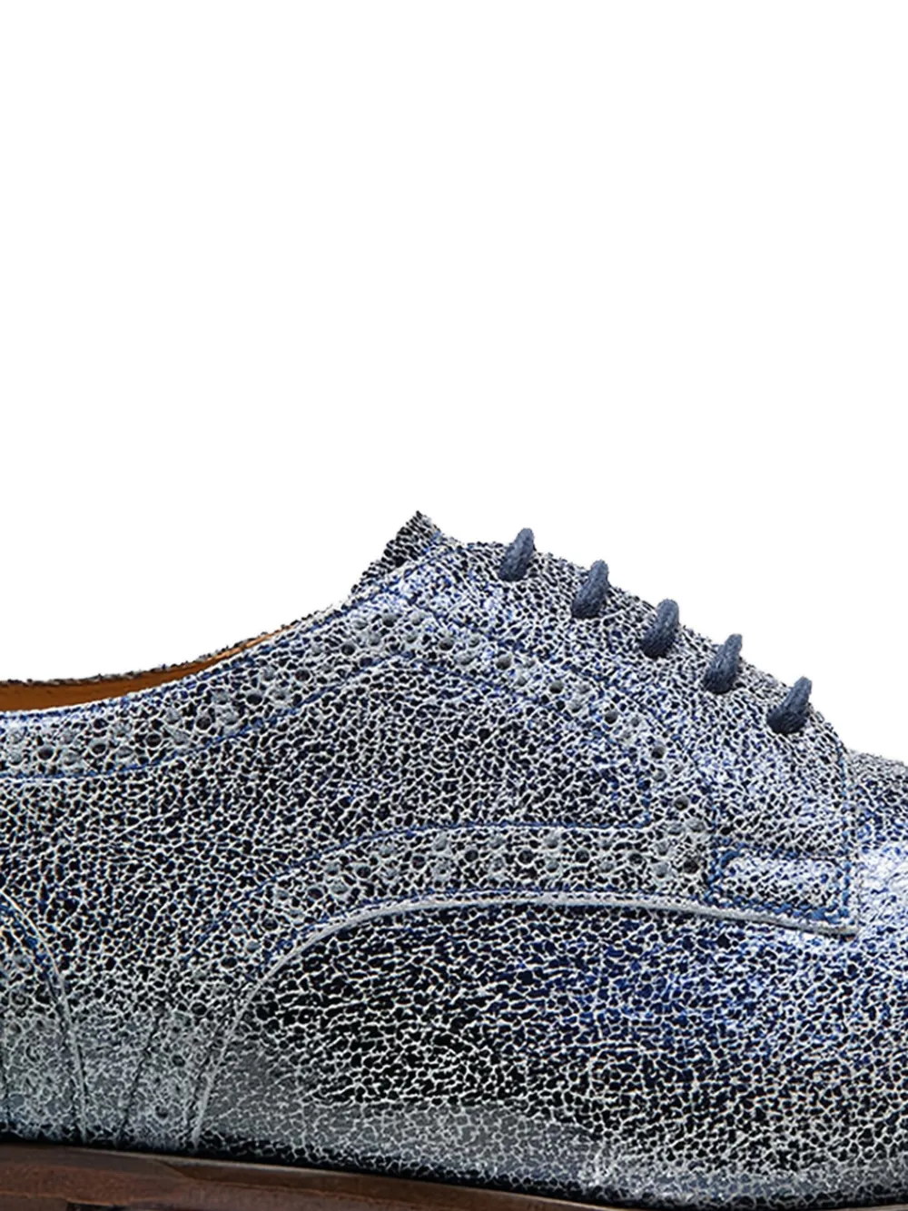 Scarosso Semi-brogue metallic derby schoenen Blauw