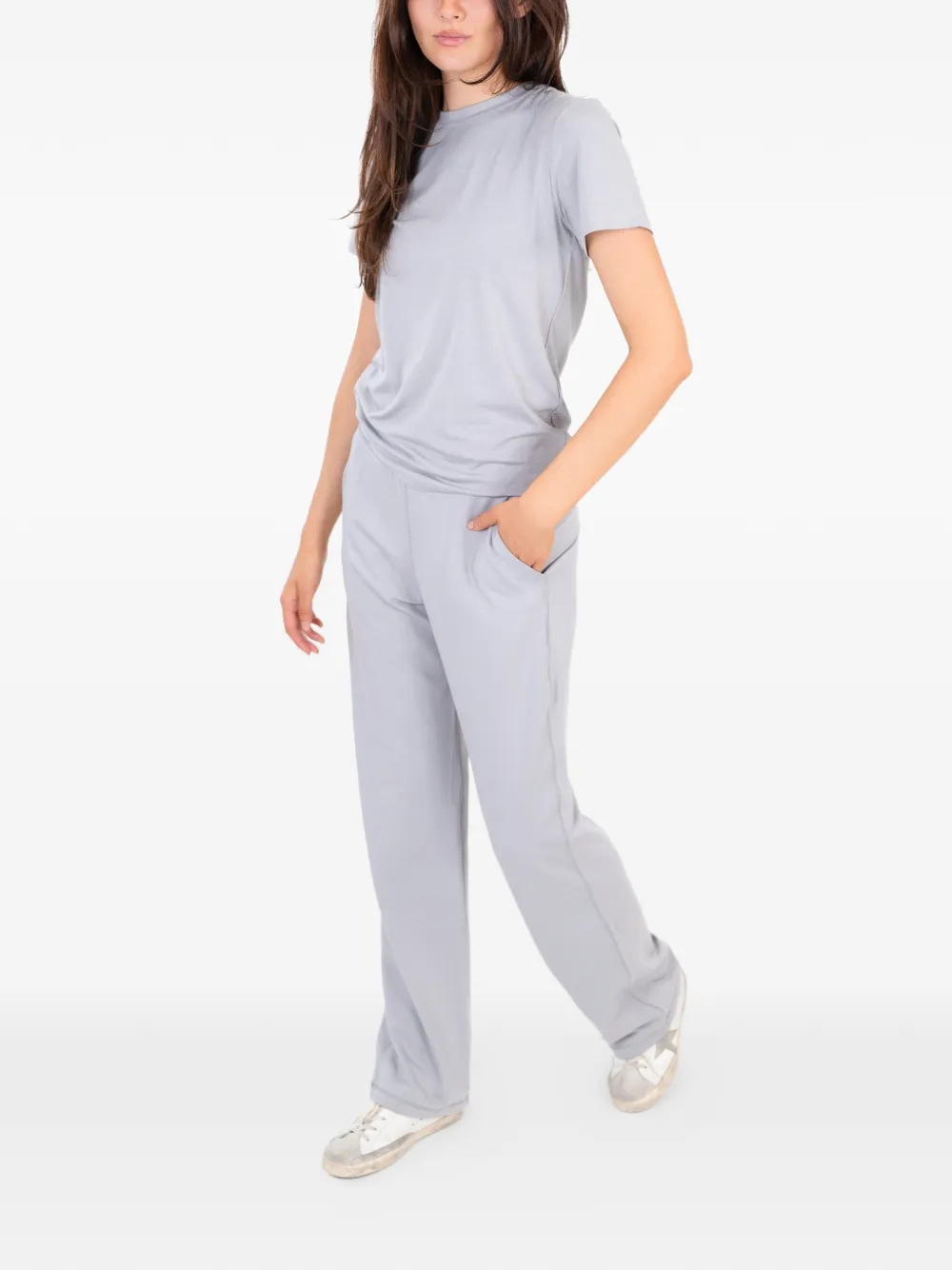  On/off Essentials The Solace Wide Leg Track Pants - Grey 