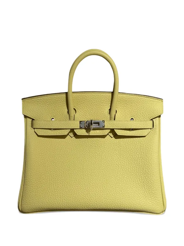 Hermès Pre-owned 2025 25 Birkin Leather Tote Bag in Yellow