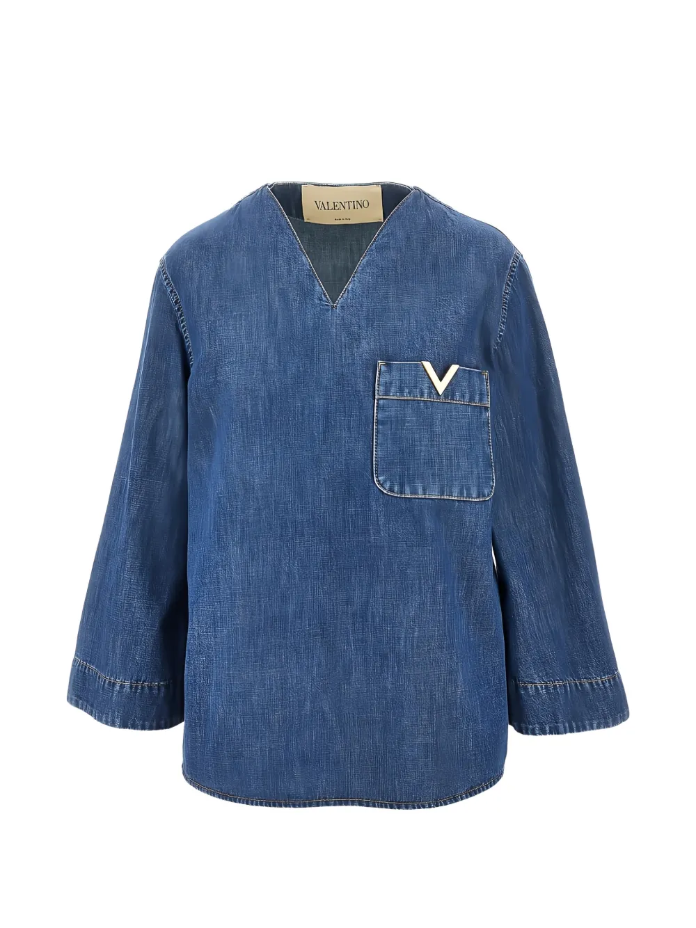 Valentino Garavani V-neck pocket blouse - Blu