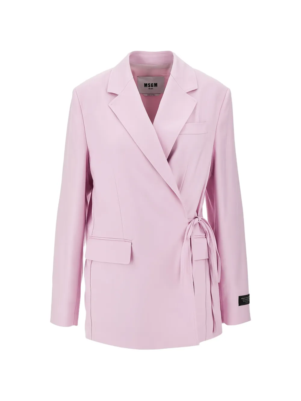 MSGM tie-fastening long-sleeve blazer - Rosa
