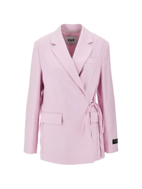 MSGM tie-fastening long-sleeve blazer