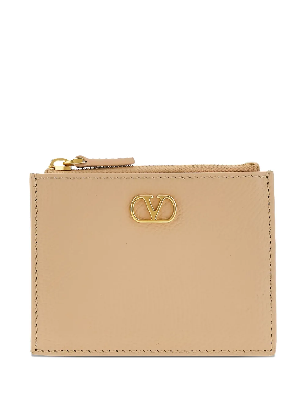 Valentino Garavani logo zip cardholder - Toni neutri