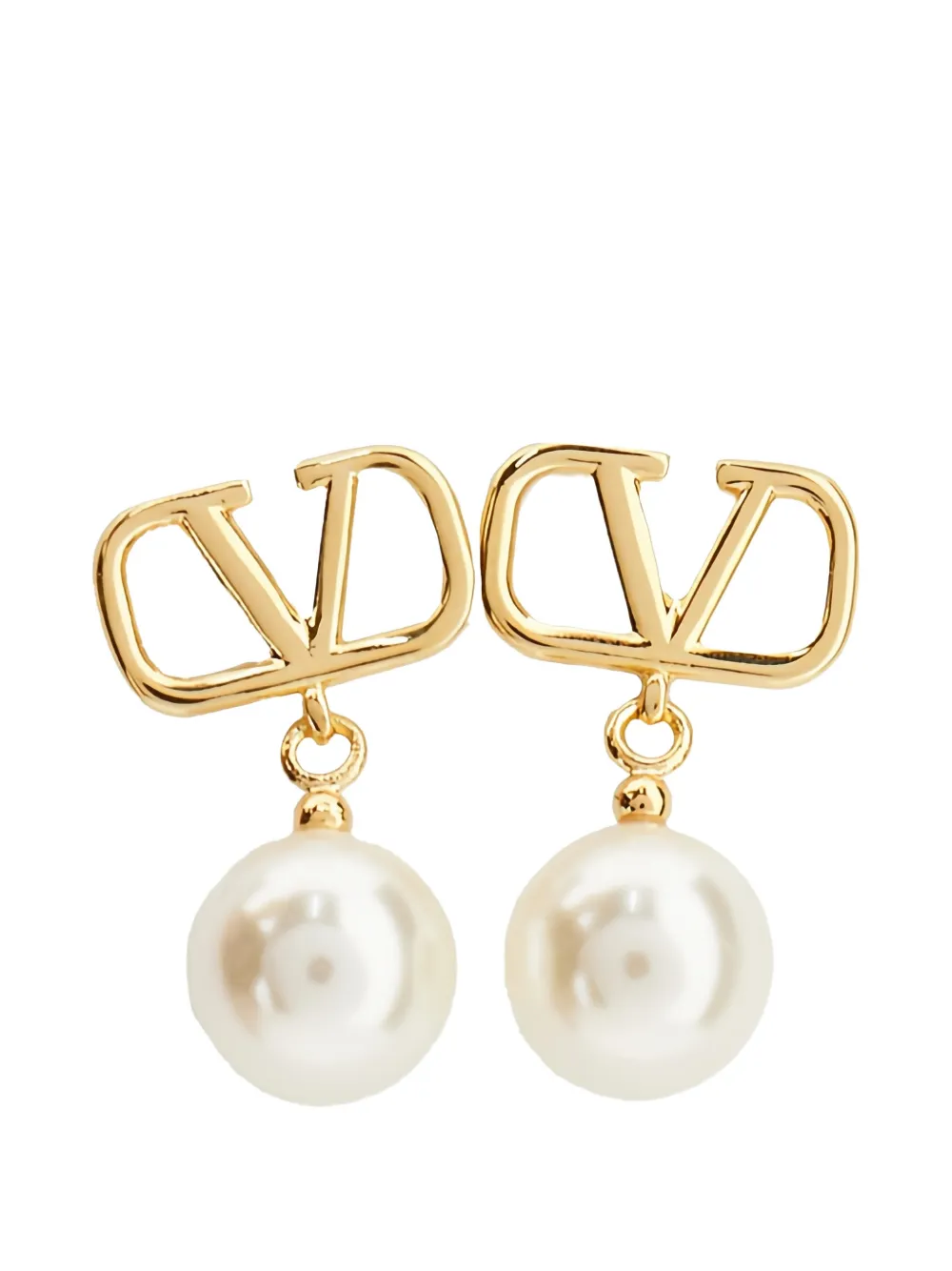Valentino Garavani VLogo Signature pearl earrings - Oro
