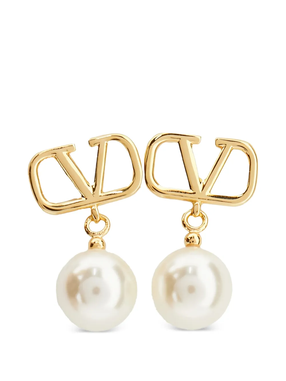 Valentino Garavani VLogo Signature pearl earrings - Oro