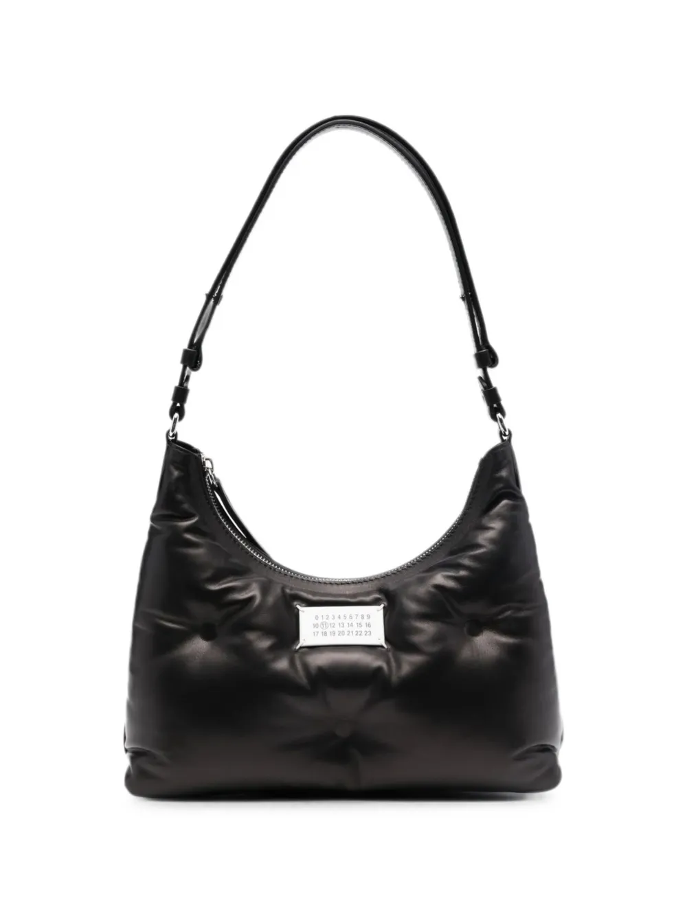 Maison Margiela zip leather shoulder bag - Schwarz