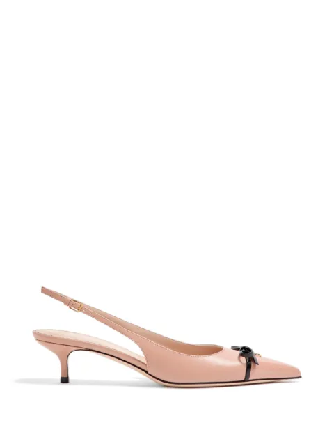 Valentino Garavani zapatillas Bepointy de charol y piel de cabrito con tira trasera