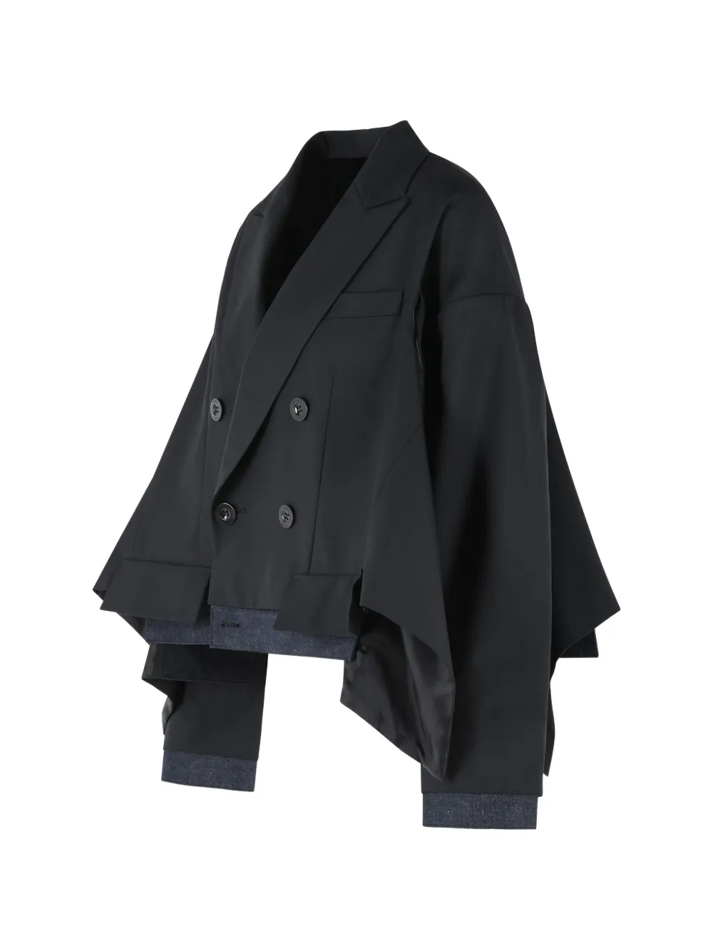 sacai Gelaagde blazer Zwart