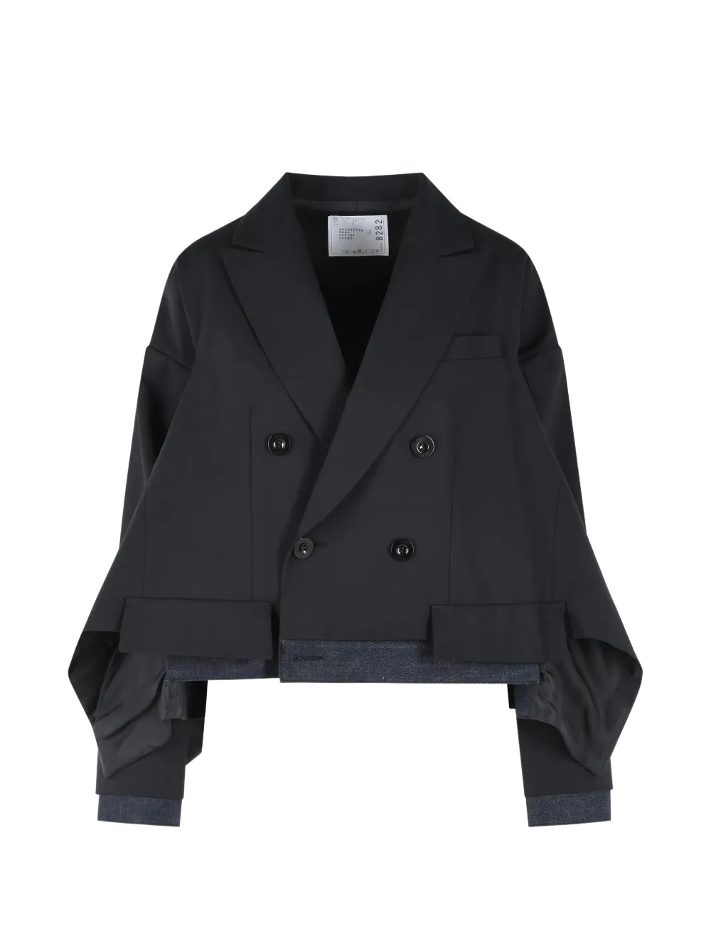 sacai layered blazer - Nero