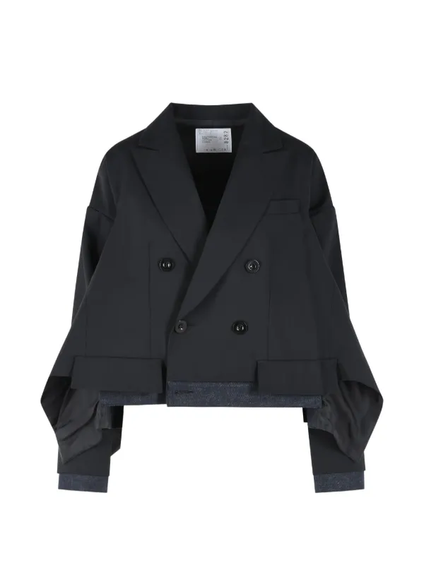 Sacai Layered Blazer in Black