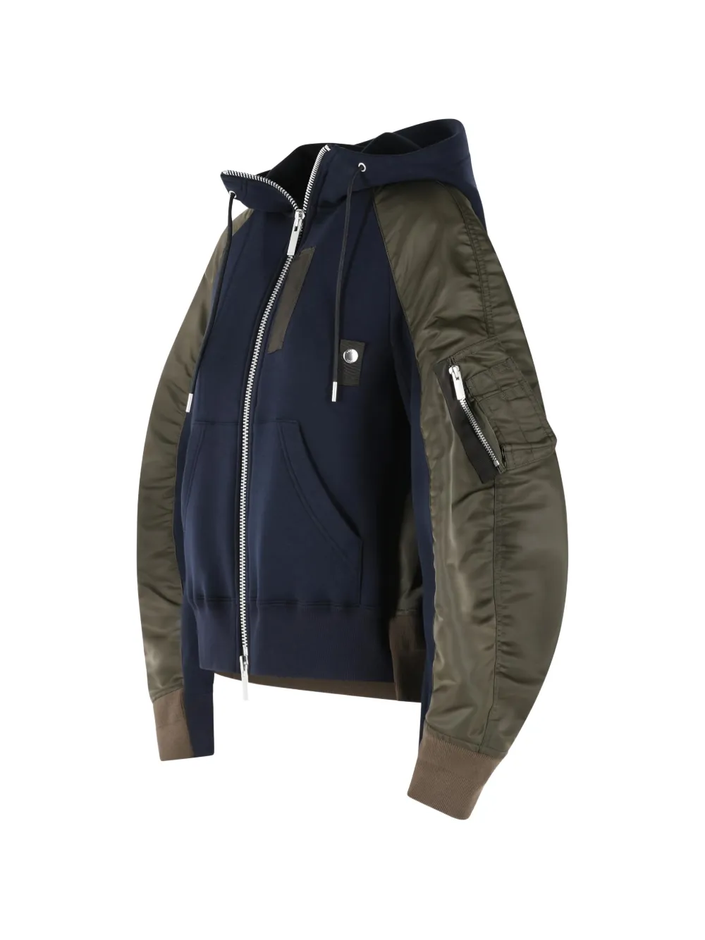  Sacai Sponge Zip-up Hoodie - Blue 