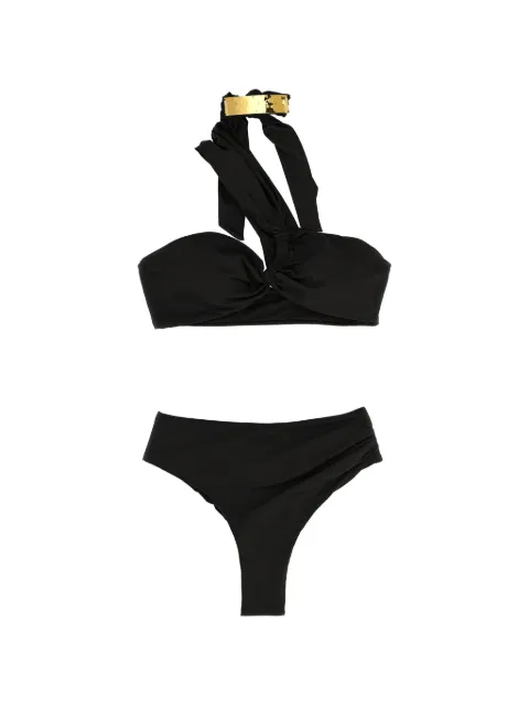 Elisabetta Franchi one-shoulder jewelled bikini