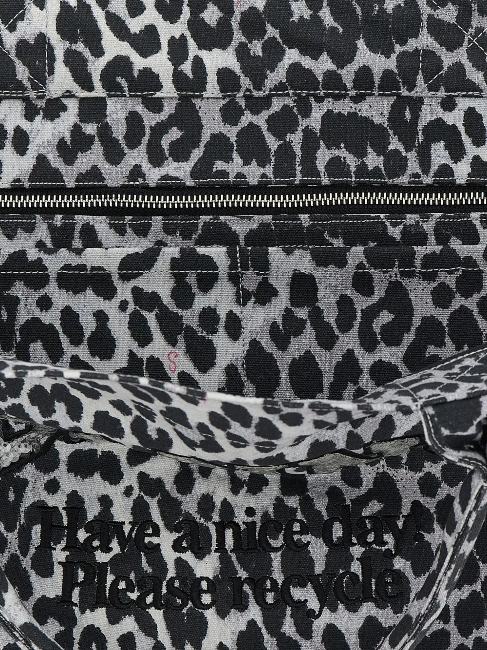 GANNI XXL shopper met luipaardprint en pailletten Zwart