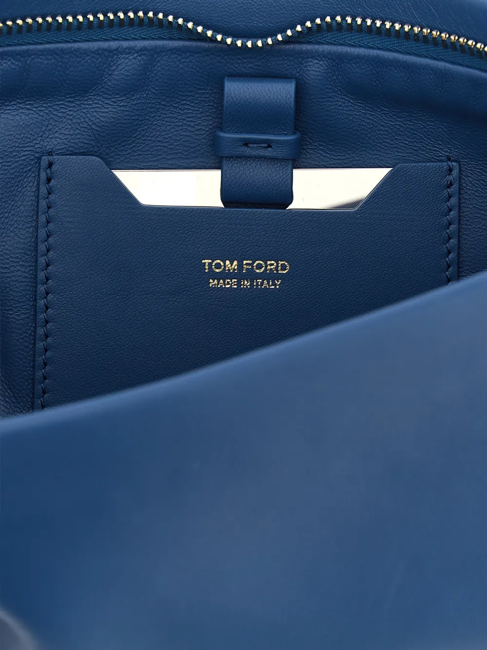 TOM FORD Clutch met logo-reliëf Blauw