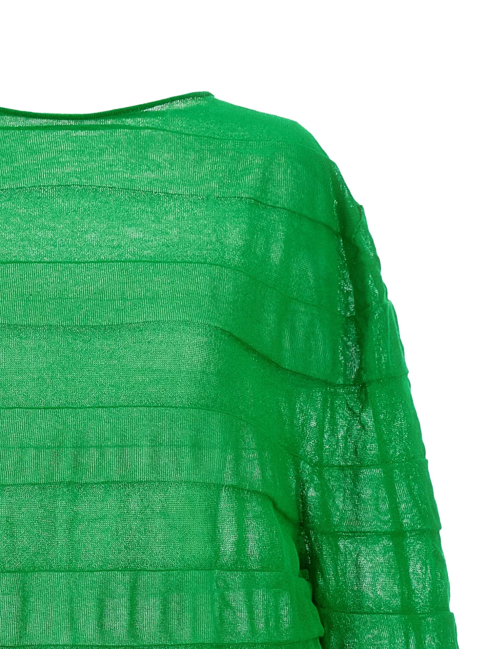 Issey Miyake Gebreide top met contrasterende afwerking Groen