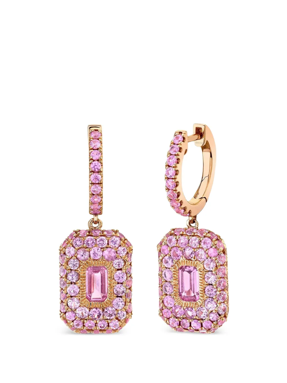 SHAY pink sapphire drop earrings - Rosa