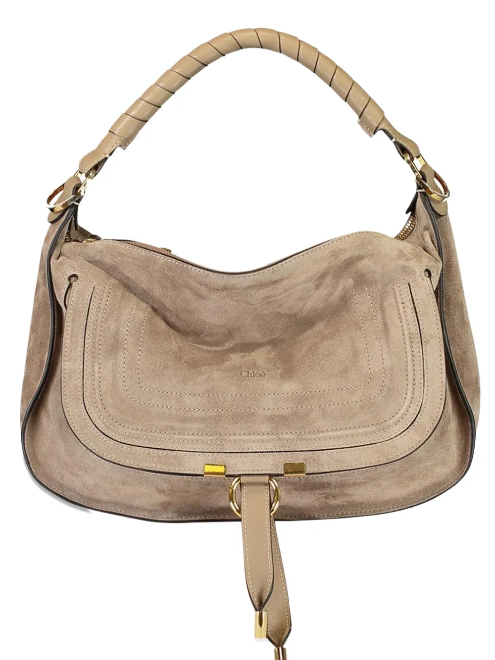  Chloé Marcie Zip Closure Small Shoulder Bag - Neutrals 
