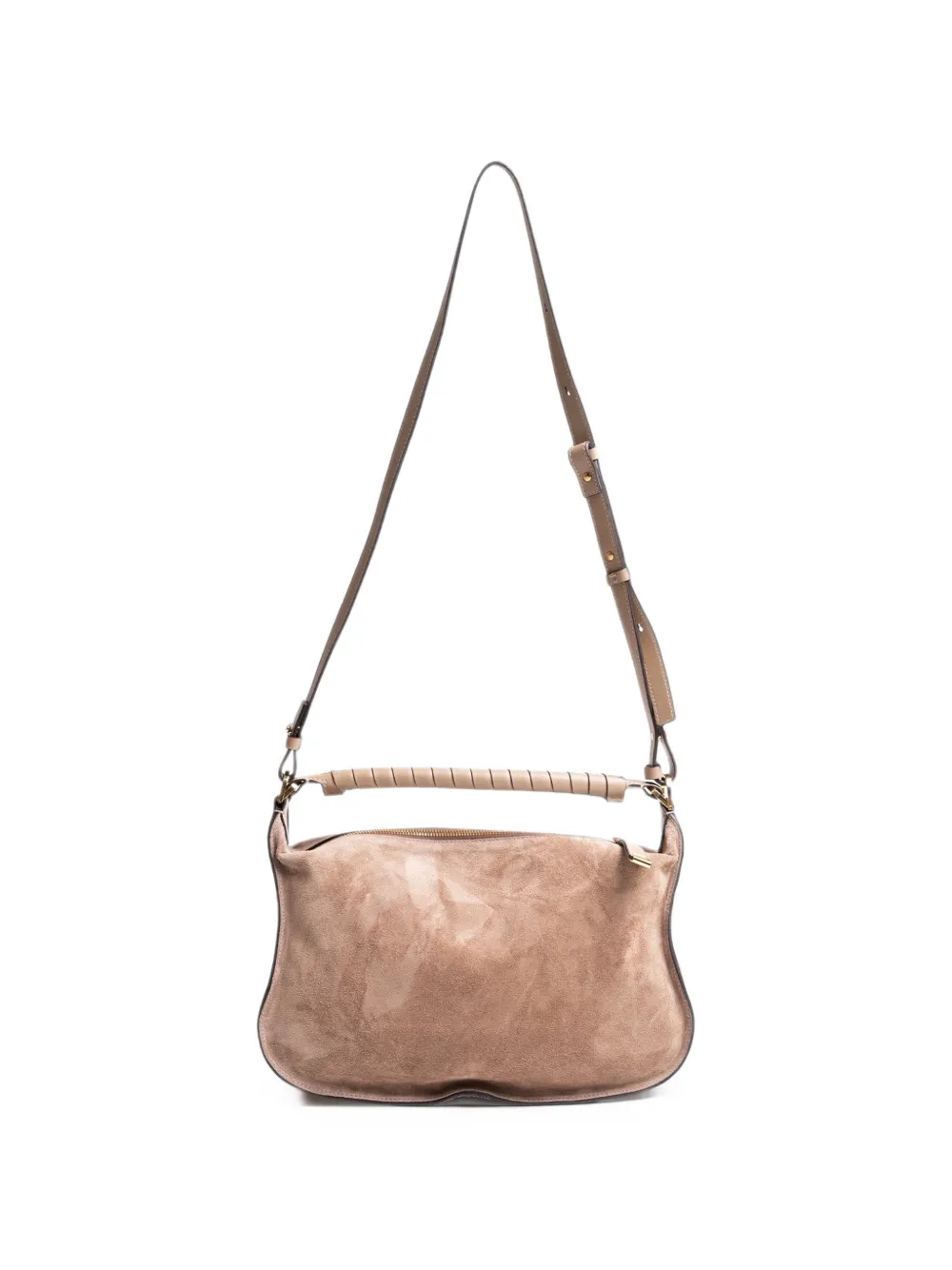 Chloé Kleine Marcie schoudertas met ritssluiting Beige