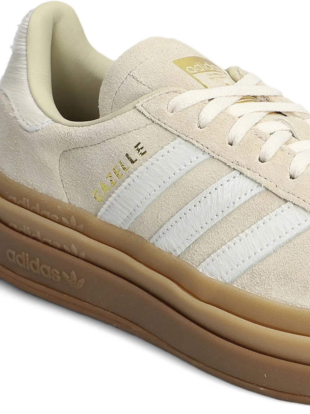 adidas Gazelle Bold sneakers met plateauzool en strepen Beige
