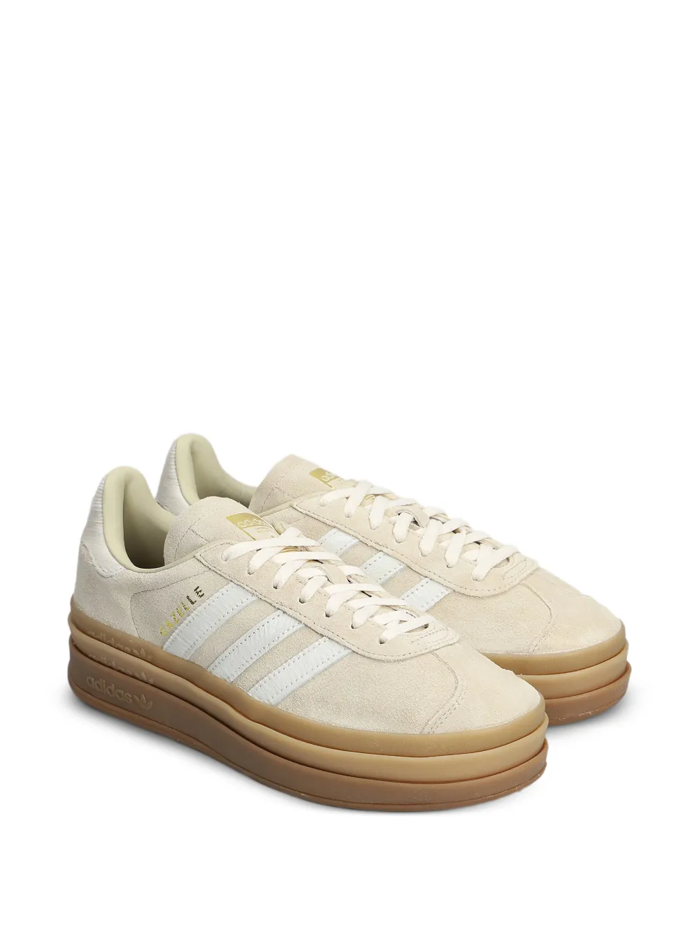 adidas Gazelle Bold sneakers met plateauzool en strepen Beige