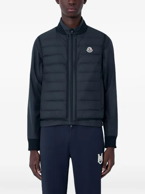 Moncler quilted logo patch jacket