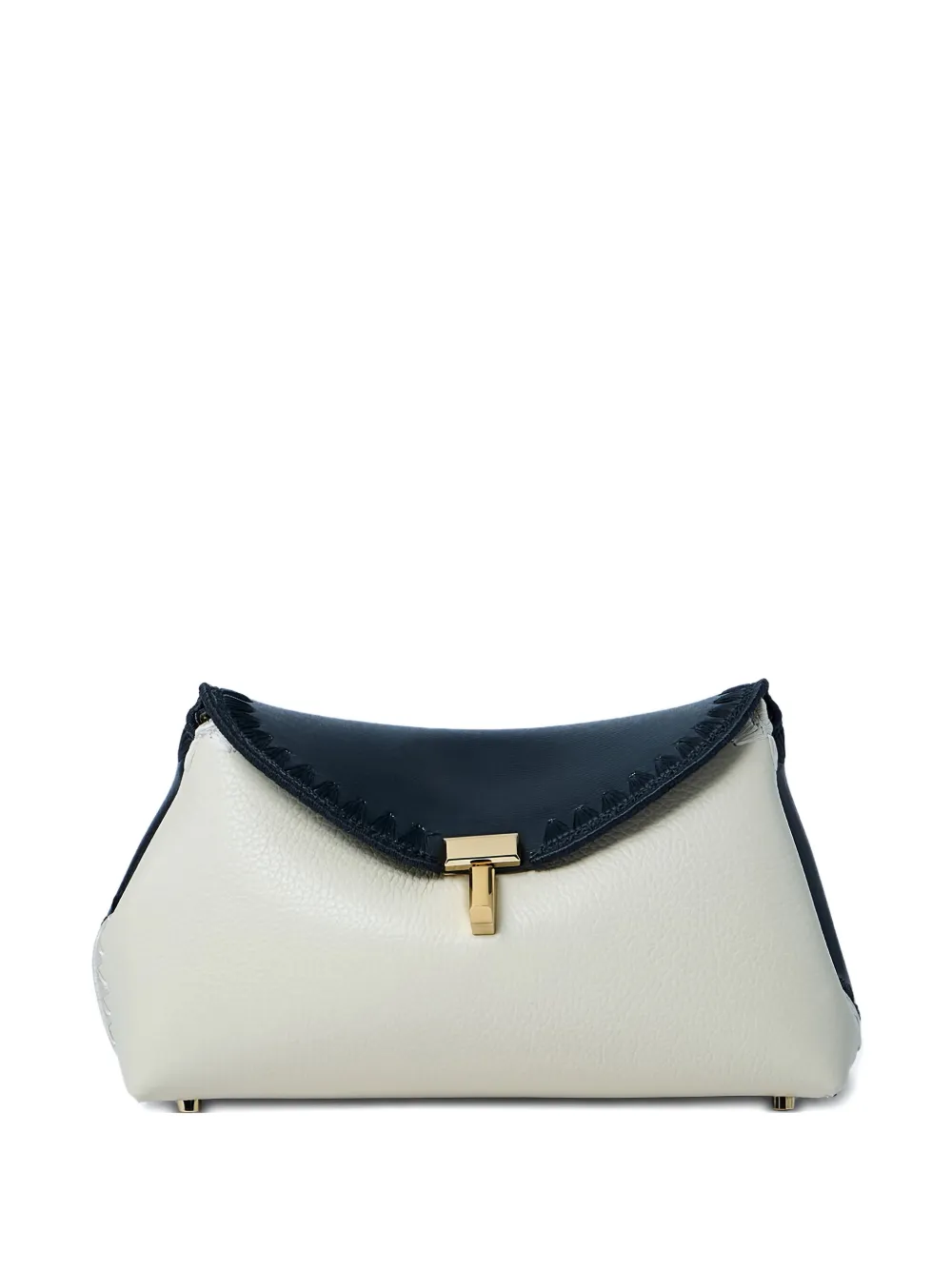 TOTEME pebbled leather clutch bag - Nero