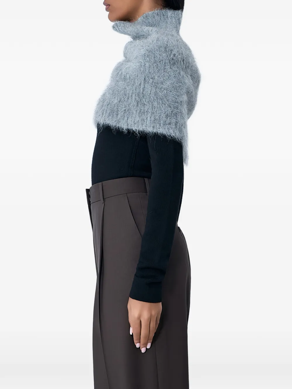  Toteme Alpaca Stand Neck Warmer - Grey 