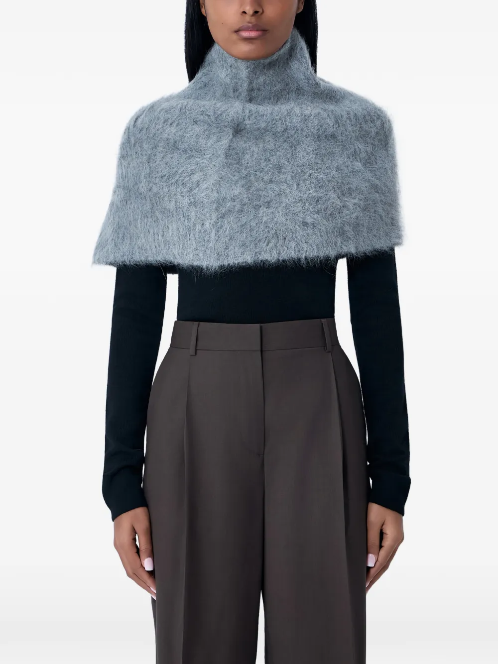 TOTEME alpaca stand neck warmer - Grigio