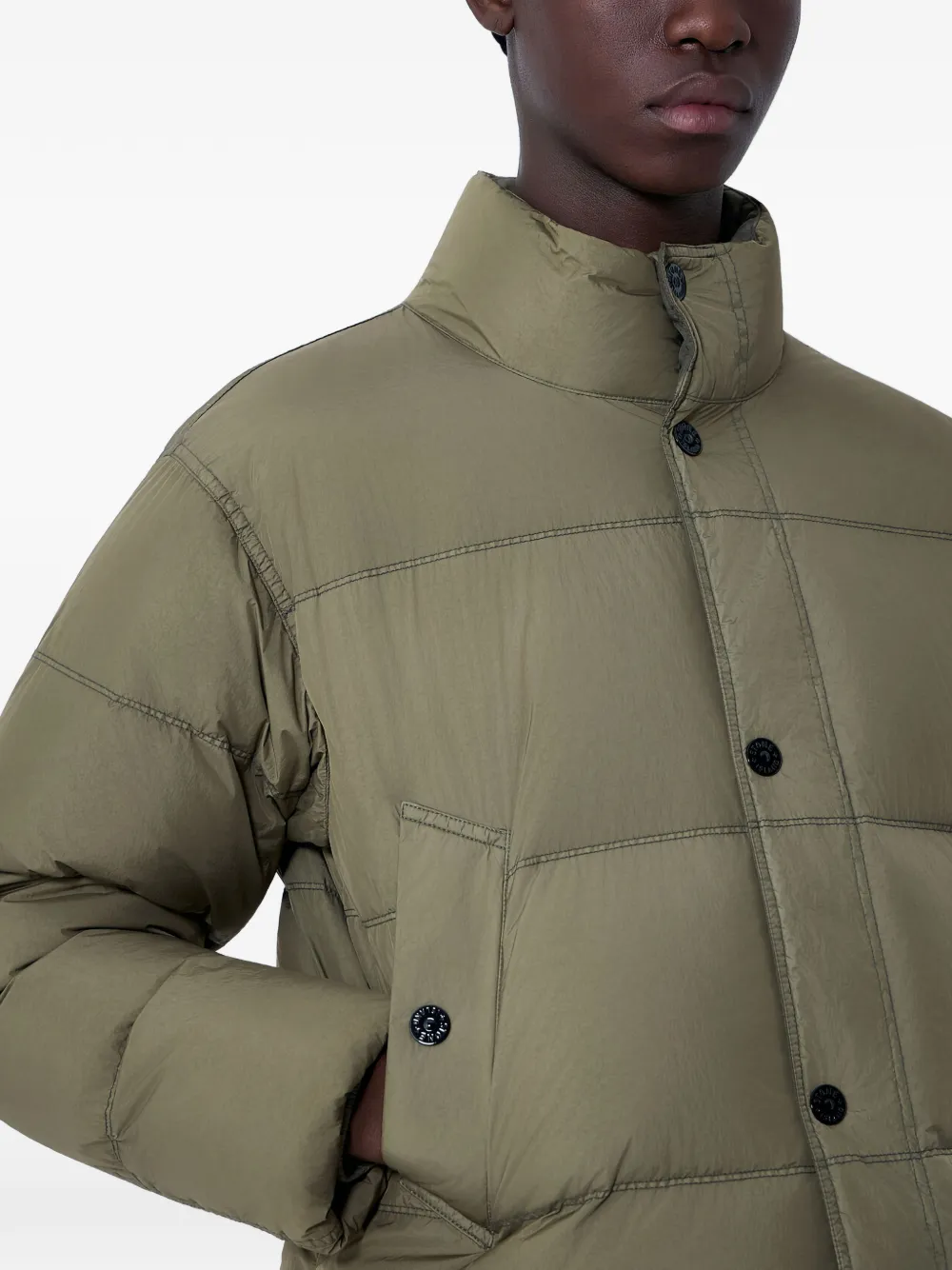 Stone Island Gewatteerd jack Groen