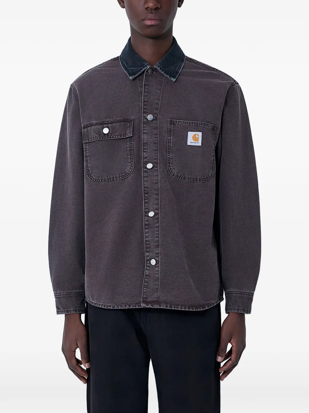 Carhartt WIP denim-collar patch-pocket overshirt - Blu