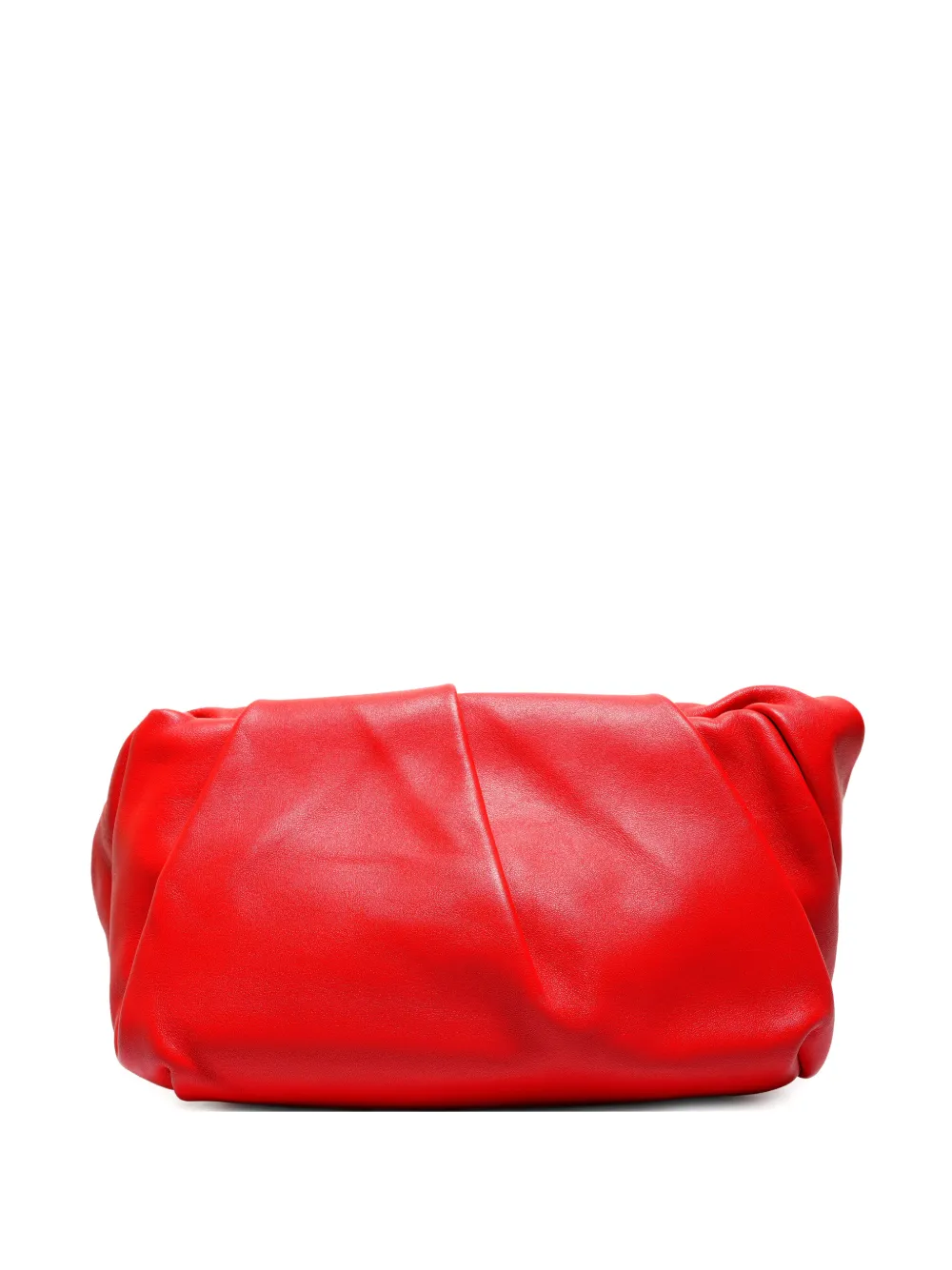 Pre-owned Burberry 2000s Leather Clutch Bag In Red