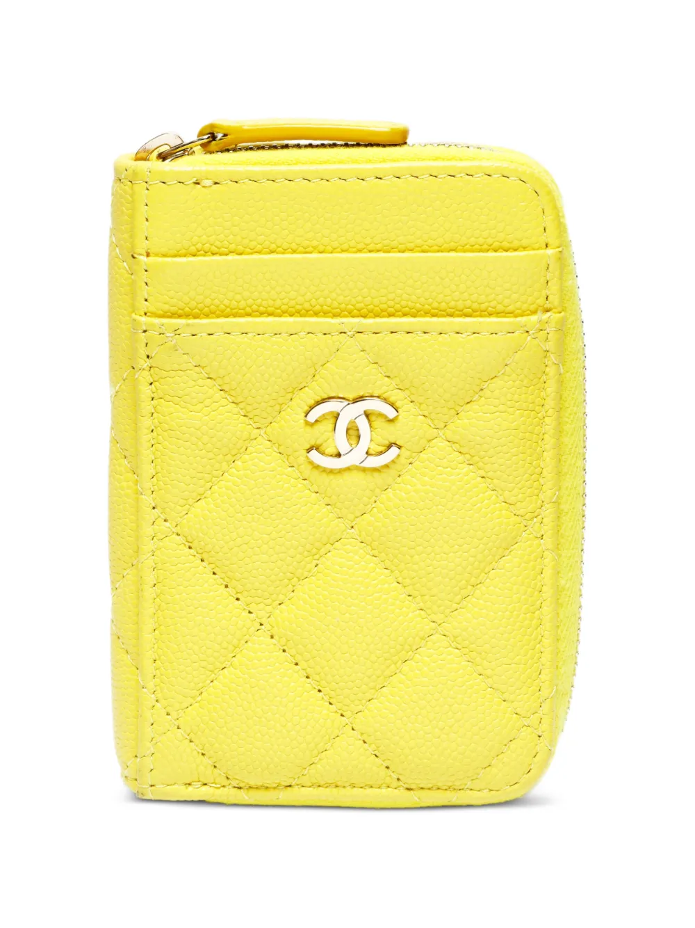 CHANEL Pre-Owned 2022-2025 interlocking-CC wallet - Giallo