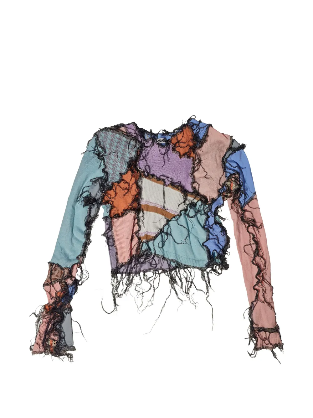 Borbala Maglione con design patchwork - Blu