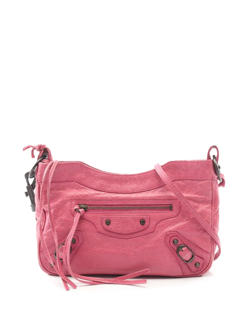 Balenciaga Pre-Owned 2010-2026 Embossed Calfskin Motocross Classic Hip crossbody bag - Rosa