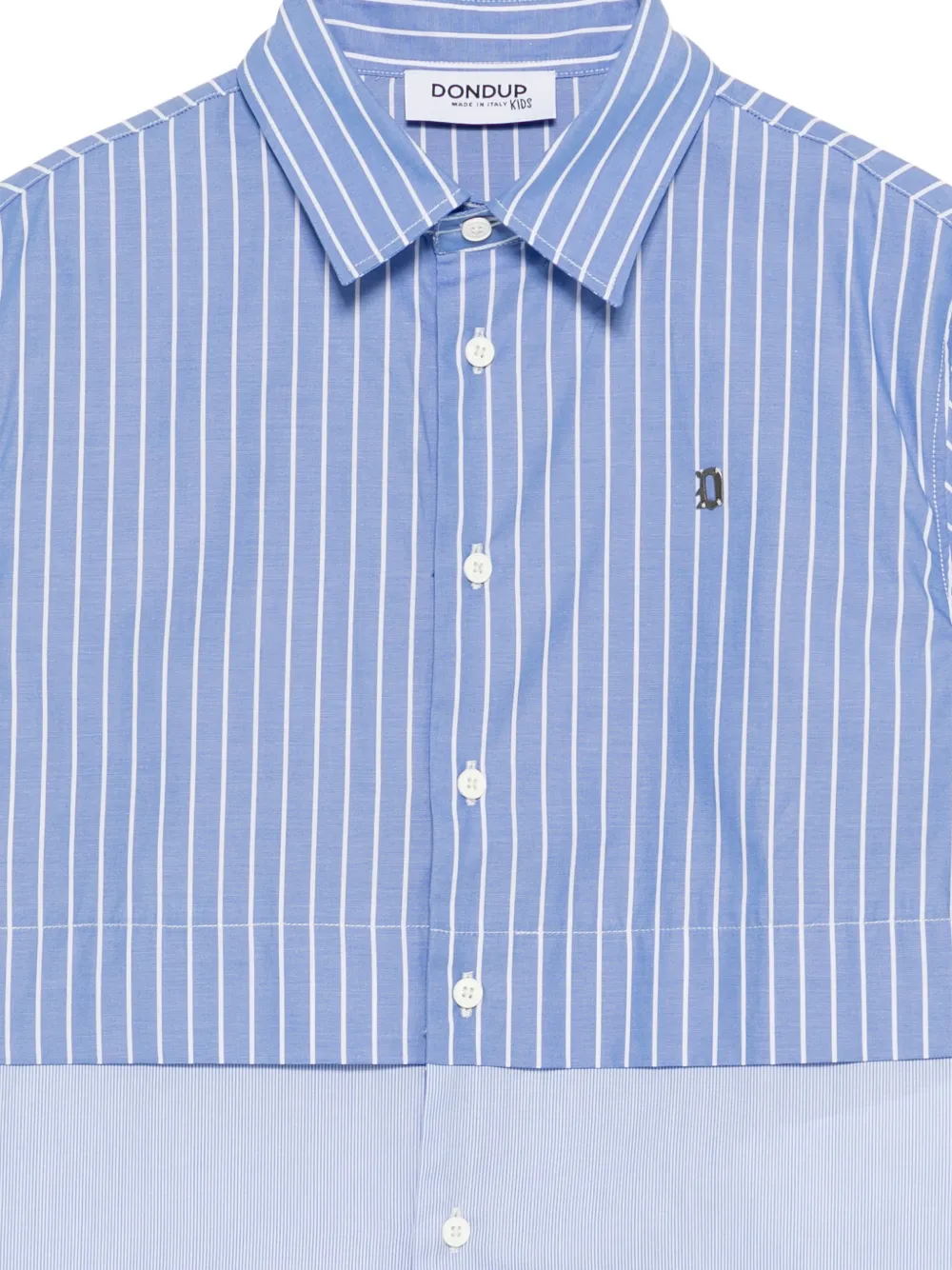  Dondup Kids Striped Two-tone Shirt - Blue 