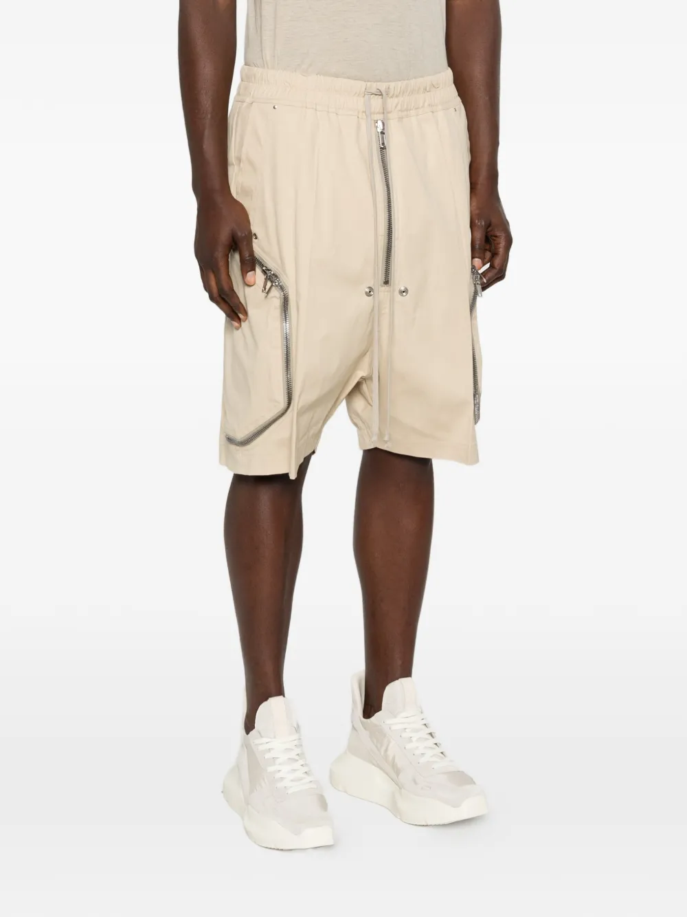 Rick Owens Shorts met trekkoord Beige