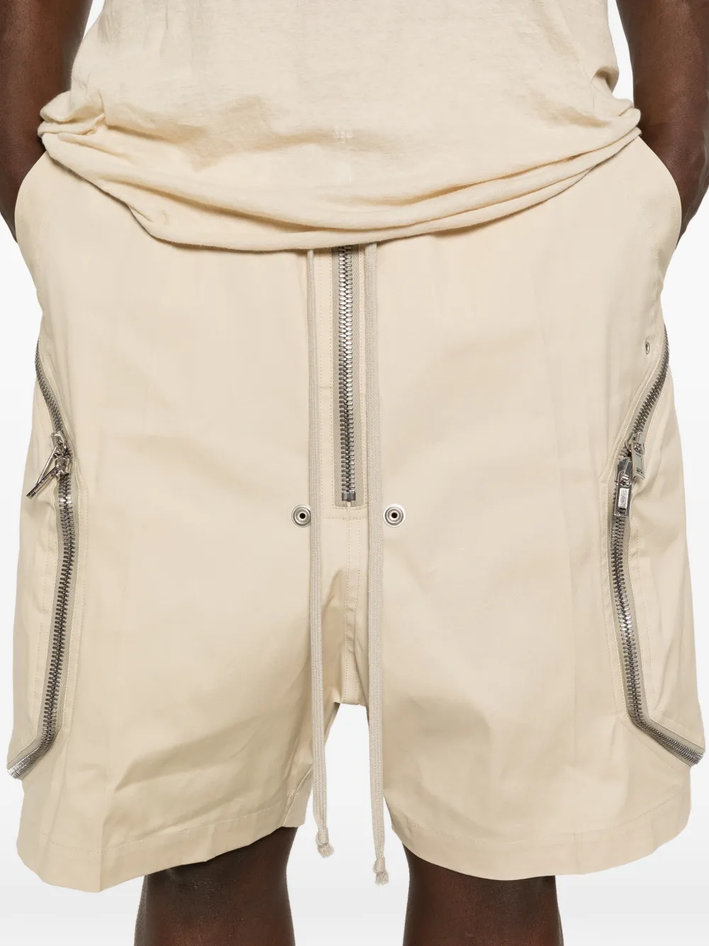 Rick Owens Shorts met trekkoord Beige