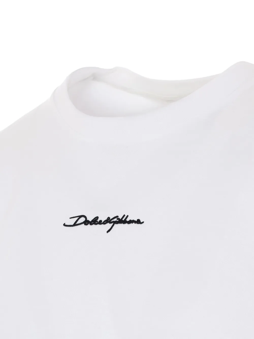 Dolce & Gabbana T-shirt met geborduurd logo Wit