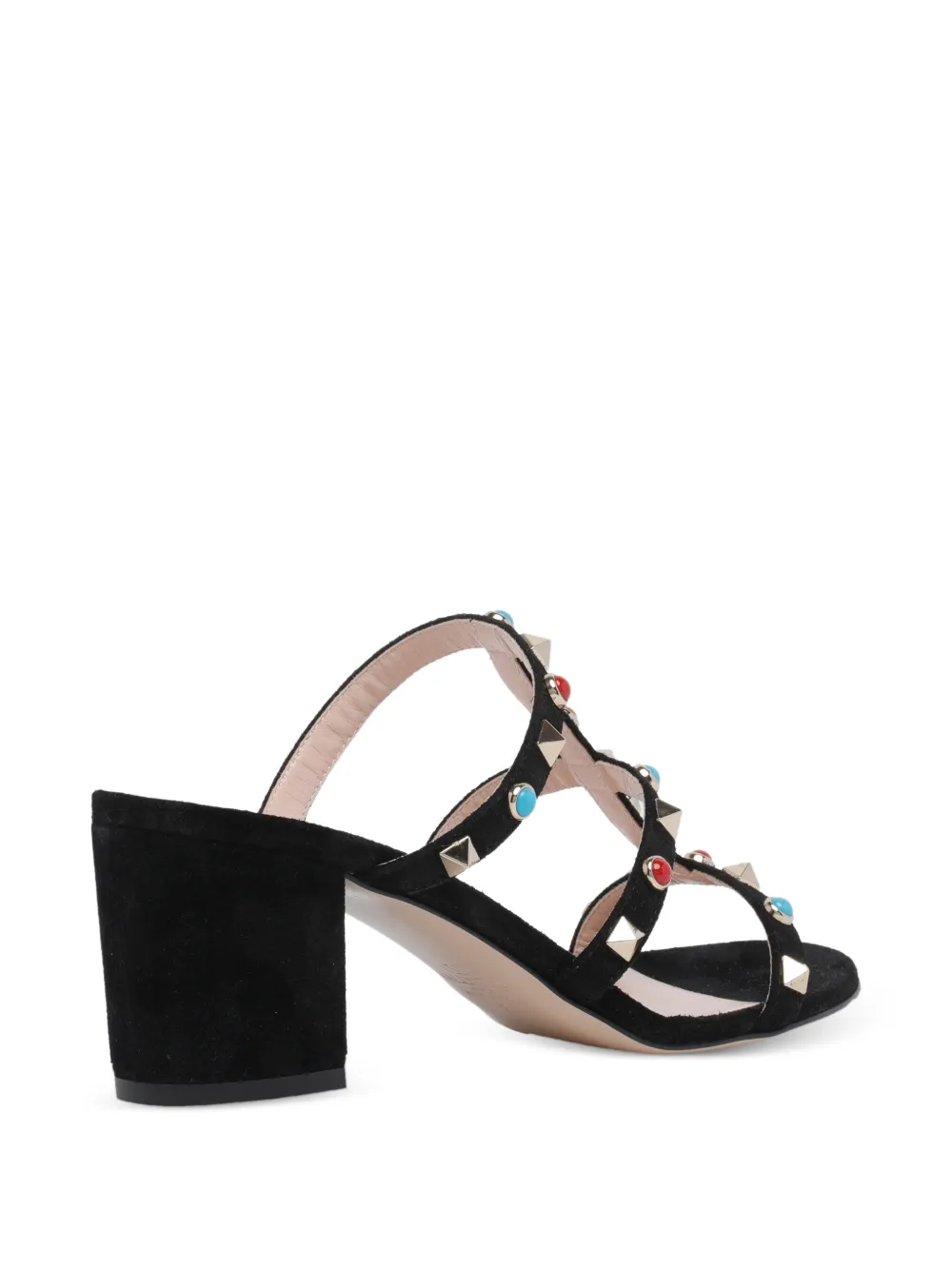 Valentino Garavani Rockstud sandalen met hak Zwart