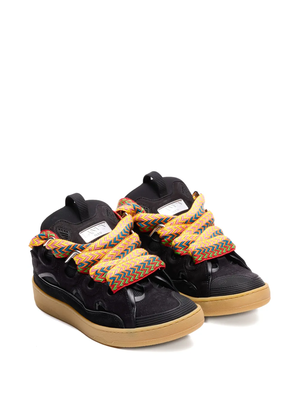 Lanvin Curb leren sneakers Zwart